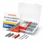 Kit Vis & Chevilles Multi-Usage 500 pcs