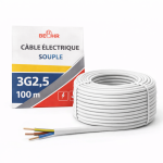 Câble Électrique Souple 3G2.5 100 m